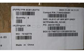 Lenovo 5CB1J63774 Tastatur inkl. TopcaseASM_CZE/SLK C82VF NFP CG