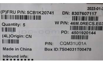 Lenovo 5CB1K20741 Tastatur inkl. Topcase ASM_CZE/SLK W82XX AB BL