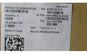 Lenovo 5CB1K20742 Tastatur inkl. Topcase ASM_BUL W82XX AB BL