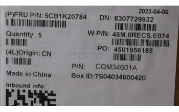 Lenovo 5CB1K20784 Tastatur inkl. Topcase ASM_USA ENG W82XX AG BL