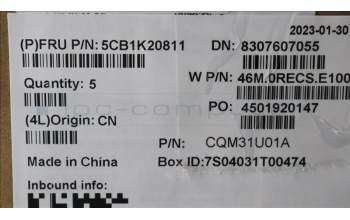 Lenovo 5CB1K20811 Tastatur inkl. Topcase ASM_CZE/SLK W82XX AG BL