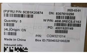 Lenovo 5CB1K20874 Tastatur inkl. Topcase ASM_CZE/SLK W82XX SB BL