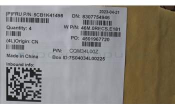 Lenovo 5CB1K41498 Tastatur inkl. Topcase deutsch W82XX SB