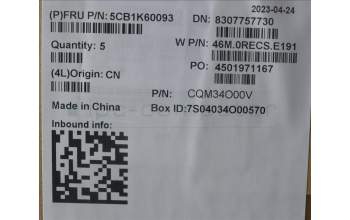 Lenovo 5CB1K60093 Tastatur inkl. Topcase schweiz W82XX SB