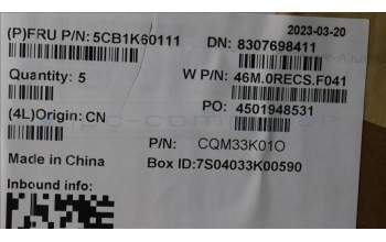 Lenovo 5CB1K60111 Tastatur inkl. Topcase ASM_UK W 82XY AB