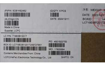 Lenovo 5CB1K62462 Tastatur inkl. Topcase ASM_CZE/SLK L83B1 OAT