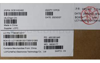 Lenovo 5CB1K62482 Tastatur inkl. Topcase spanisch L83B1 OAT