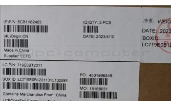 Lenovo 5CB1K62485 Tastatur inkl. Topcase ASM_THAI L83B1 OAT