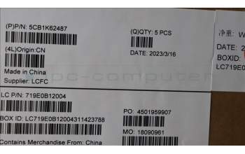 Lenovo 5CB1K62487 Tastatur inkl. Topcase ASM_UK L83B1 OAT