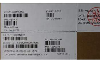 Lenovo 5CB1K62493 Tastatur inkl. Topcase ASM_ITA L83B1 STGY