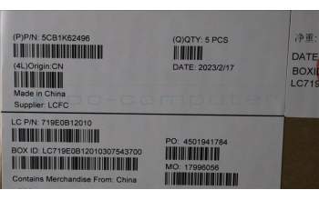 Lenovo 5CB1K62496 Tastatur inkl. Topcase ASM_LA SPA L83B1 STGY