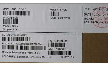 Lenovo 5CB1K62497 Tastatur inkl. Topcase ASM_NORDIC L83B1 STGY