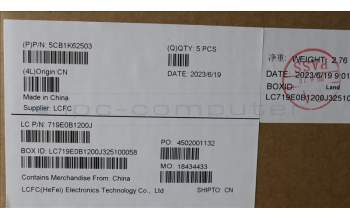 Lenovo 5CB1K62503 Tastatur inkl. Topcase ASM_TC L83B1 STGY