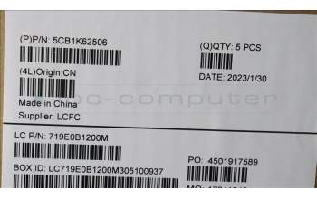 Lenovo 5CB1K62506 Tastatur inkl. Topcase ASM_UK L83B1 STGY