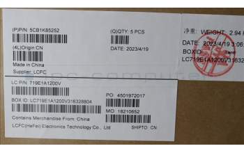 Lenovo 5CB1K85252 Tastatur inkl. Topcase deutsch L82XA NFPAG BL