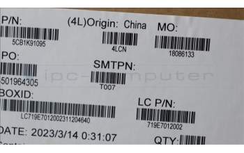 Lenovo 5CB1K91095 COVER Cover L 82WK HINGE_COVER_GR