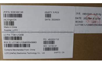 Lenovo 5CB1K91140 Tastatur inkl. Topcase ASM_UK L82XB AB NBL