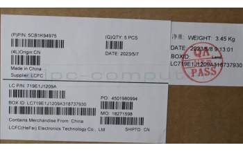 Lenovo 5CB1K94975 C-Cover with keyboard,Italian,Arctic Grey,Non_Backlight