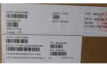 Lenovo 5CB1K94992 Tastatur inkl. Topcase ASM_NORDIC L82XB AG NBL