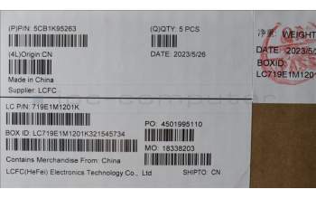 Lenovo 5CB1K95263 Tastatur inkl. Topcase ASM_CZE/SLK L82XMABFPBL