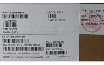 Lenovo 5CB1K96803 C-Cover with keyboard,Nordic,Arctic Grey,Backlight