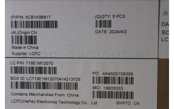 Lenovo 5CB1K96817 Tastatur inkl. Topcase ASM_ITA L82XM AG NBL