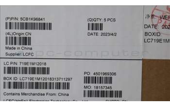 Lenovo 5CB1K96841 Tastatur inkl. Topcase ASM_BUL L82XM AG NBL