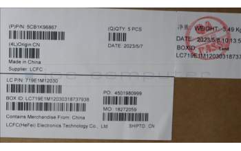 Lenovo 5CB1K96867 Tastatur inkl. Topcase ASM_POR L82XM AGFP BL