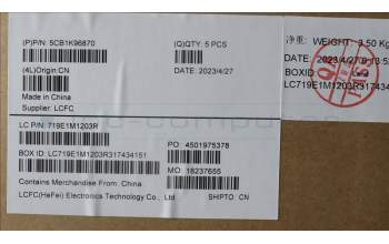 Lenovo 5CB1K96870 Tastatur inkl. Topcase spanisch L82XM AGFP BL