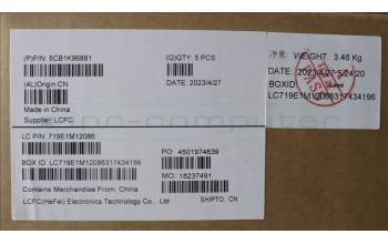 Lenovo 5CB1K96881 Tastatur inkl. Topcase spanisch L82XM AGFP NBL