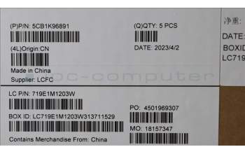 Lenovo 5CB1K96891 Tastatur inkl. Topcase deutsch L82XM AGFP NBL