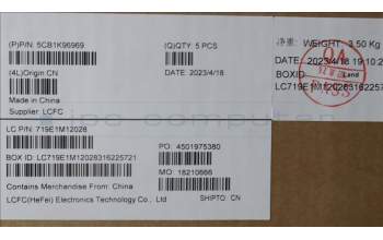 Lenovo 5CB1K96969 Tastatur inkl. Topcase ASM_BUL L82XM FB NBL