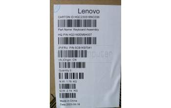 Lenovo 5CB1K97041 Tastatur inkl. Topcase ASM_CZE/SLK H83ALARGY