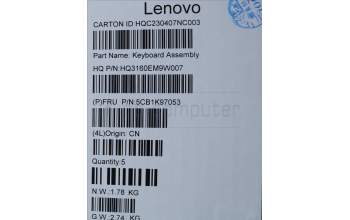 Lenovo 5CB1K97053 Tastatur inkl. Topcase ASM_ITA H83ALARGY