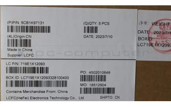 Lenovo 5CB1K97131 Tastatur inkl. Topcase spanisch L82XL FP AB BL