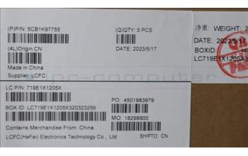 Lenovo 5CB1K97755 Tastatur inkl. Topcase schweiz L82XL FP AG BL