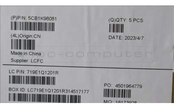 Lenovo 5CB1K98081 Tastatur inkl. Topcase ASM_EURO ENG L82YTNFPBK