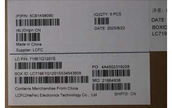 Lenovo 5CB1K98090 Tastatur inkl. Topcase ASM_HUN L82YT NFP BK