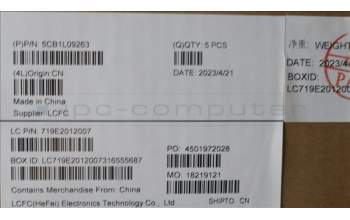 Lenovo 5CB1L09263 Tastatur inkl. Topcase ASM_NORDIC L82YU BK