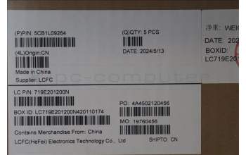 Lenovo 5CB1L09264 C-Cover with keyboard,Portuguese,Black