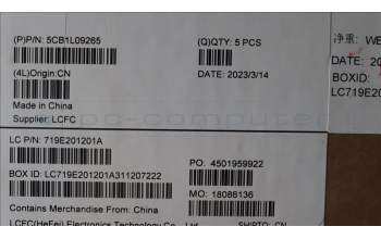 Lenovo 5CB1L09265 Tastatur inkl. Topcase ASM_RUS L82YU BK