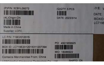 Lenovo 5CB1L09272 C-Cover with keyboard, UK English, Black, UK