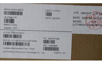 Lenovo 5CB1L09915 Tastatur inkl. Topcase ASM_LA SPAL82WQRGBWTWOL