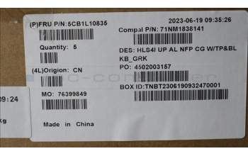 Lenovo 5CB1L10835 Tastatur inkl. Topcase_GRE C82XD NFP CG BL AL