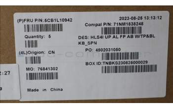 Lenovo 5CB1L10942 Tastatur inkl. Topcase_SPA C82XD FP AB BL AL