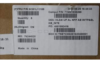Lenovo 5CB1L11159 COVER UpCase_EUROENG C82XD NFP AB BL AL