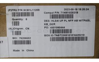 Lenovo 5CB1L11209 Tastatur inkl. Topcase_GER C82XD NFP AB BL PL