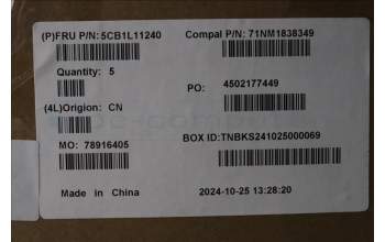 Lenovo 5CB1L11240 COVER UpCase_NORDIC C82XD NFP AB NBL PL