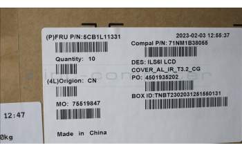 Lenovo 5CB1L11331 LCD Cover W/Ant C82XF T32IR AL CG