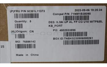 Lenovo 5CB1L11373 Tastatur inkl. Topcase_POR C82XF FP CG BL AL